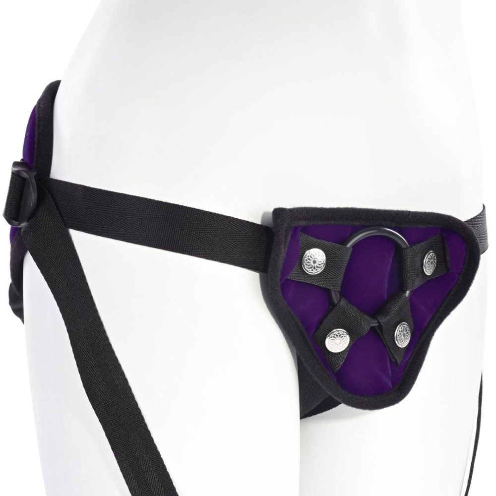 Double Leg Strap | Lush Strap On Harness – Purple, Fits Hips up to 60"