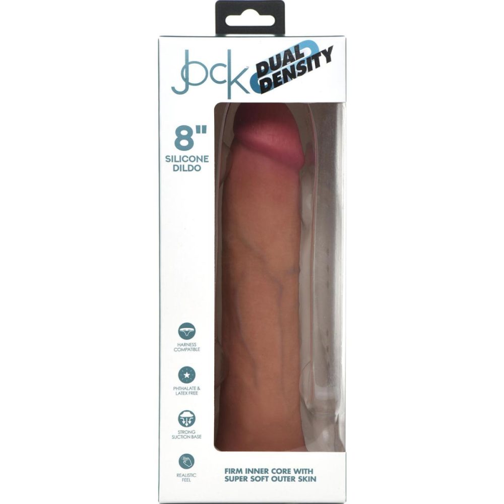 Dual Density Dildos | Jock Dual Density 8" Realistic Silicone Suction Cup Dildo – Vanilla