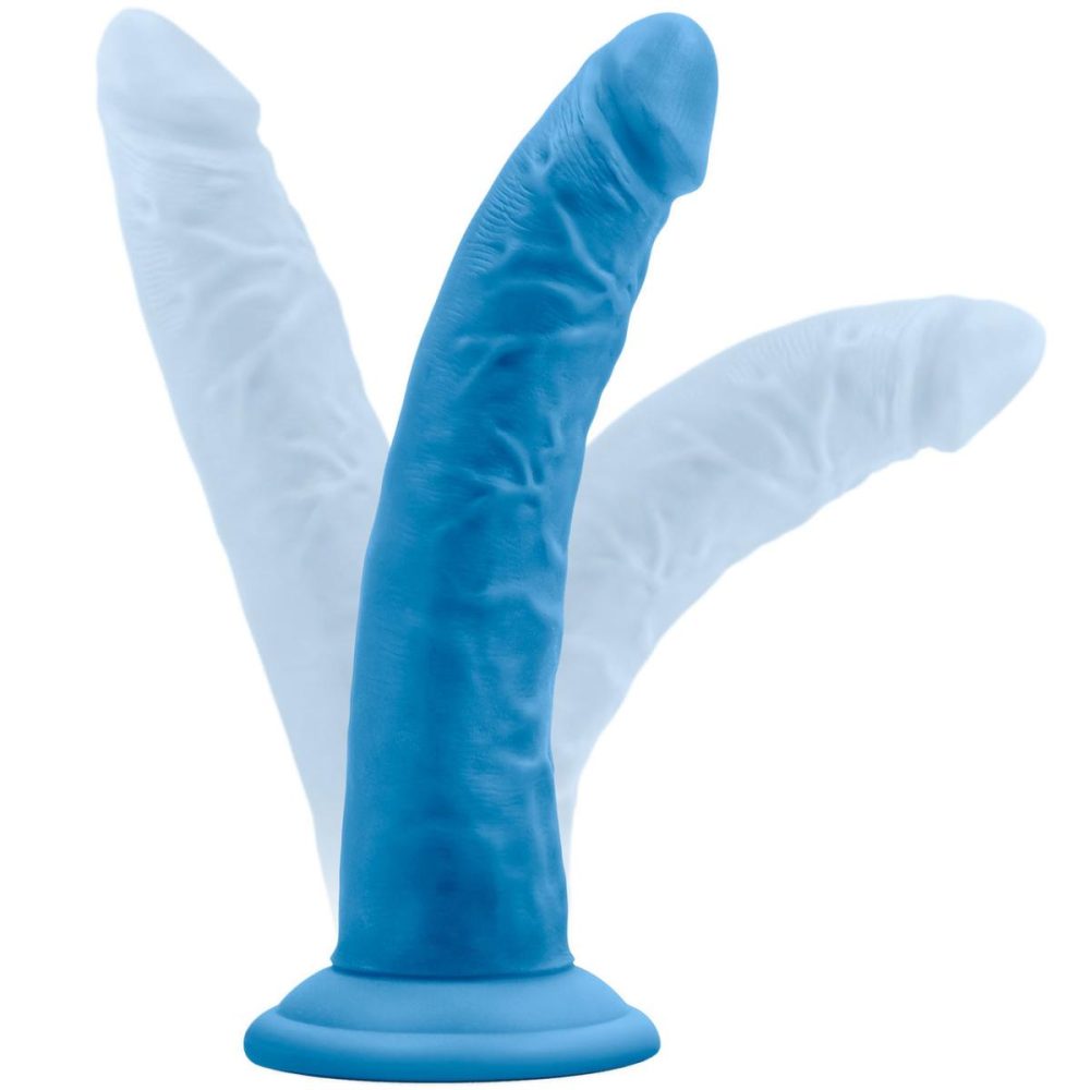 Dual Density Dildos | Neo Elite 7.5 Inch Dual Density Realistic Silicone Dildo by – Neon Blue