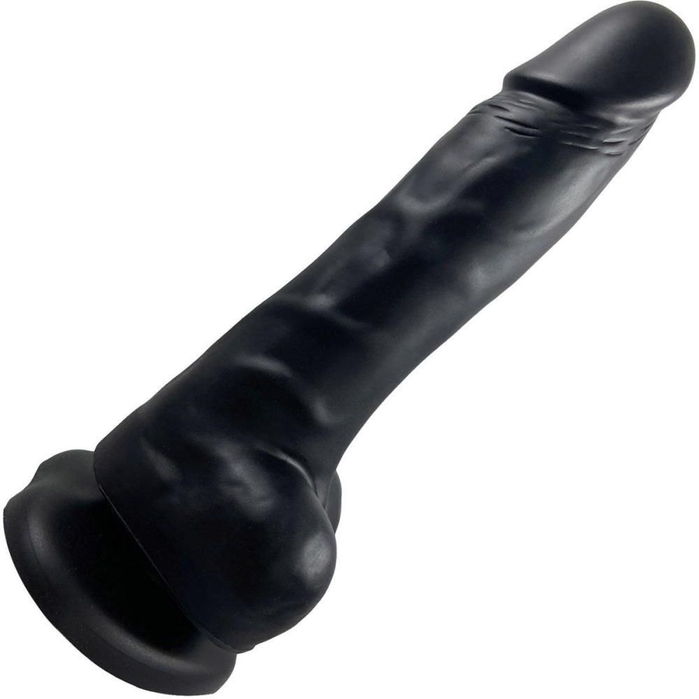 Dual Density Dildos | Strap-on-Me Sliding Skin Dual Density Silicone Suction Cup Realistic Dildo – Large Black