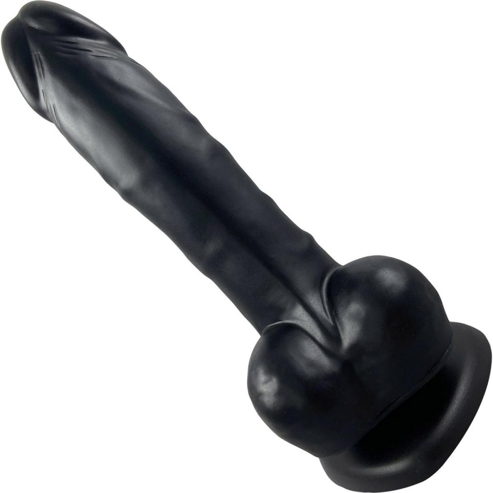 Dual Density Dildos | Strap-on-Me Sliding Skin Dual Density Silicone Suction Cup Realistic Dildo – Large Black