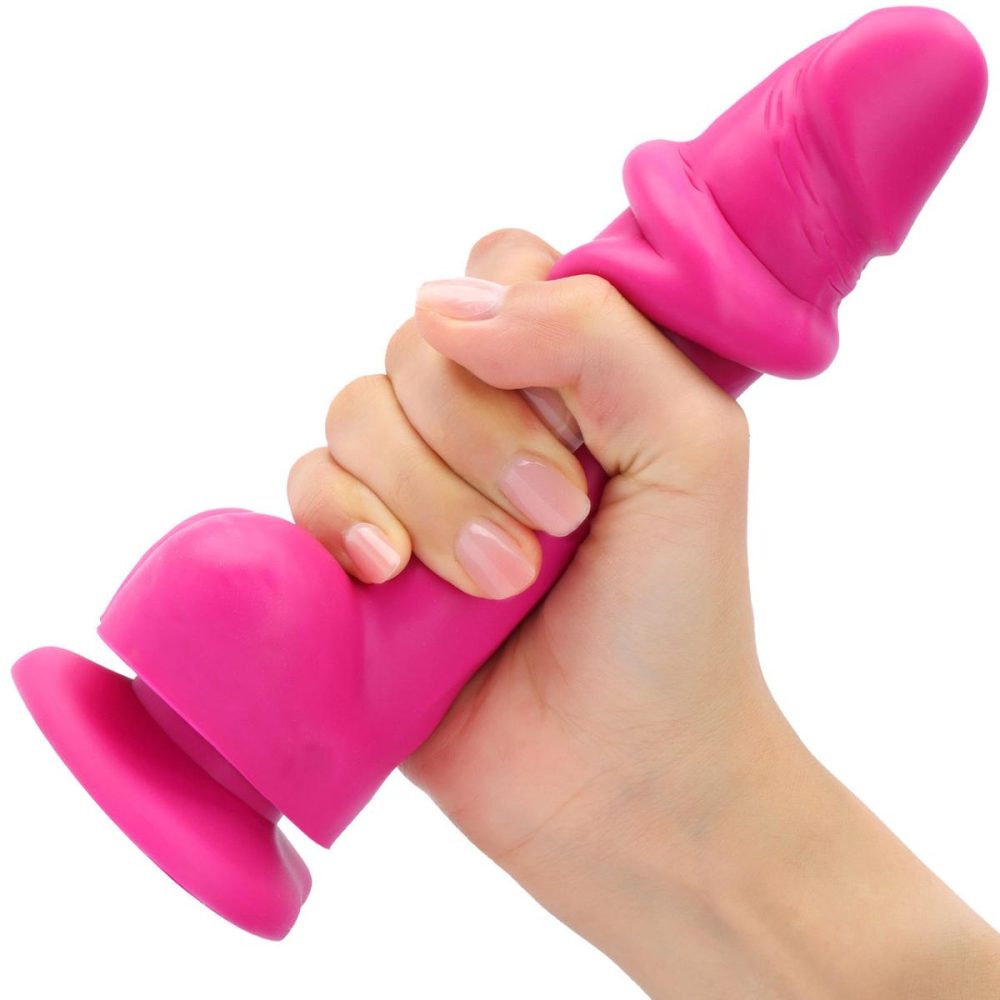 Dual Density Dildos | Strap-on-Me Sliding Skin Dual Density Silicone Suction Cup Realistic Dildo – Large Fuchsia