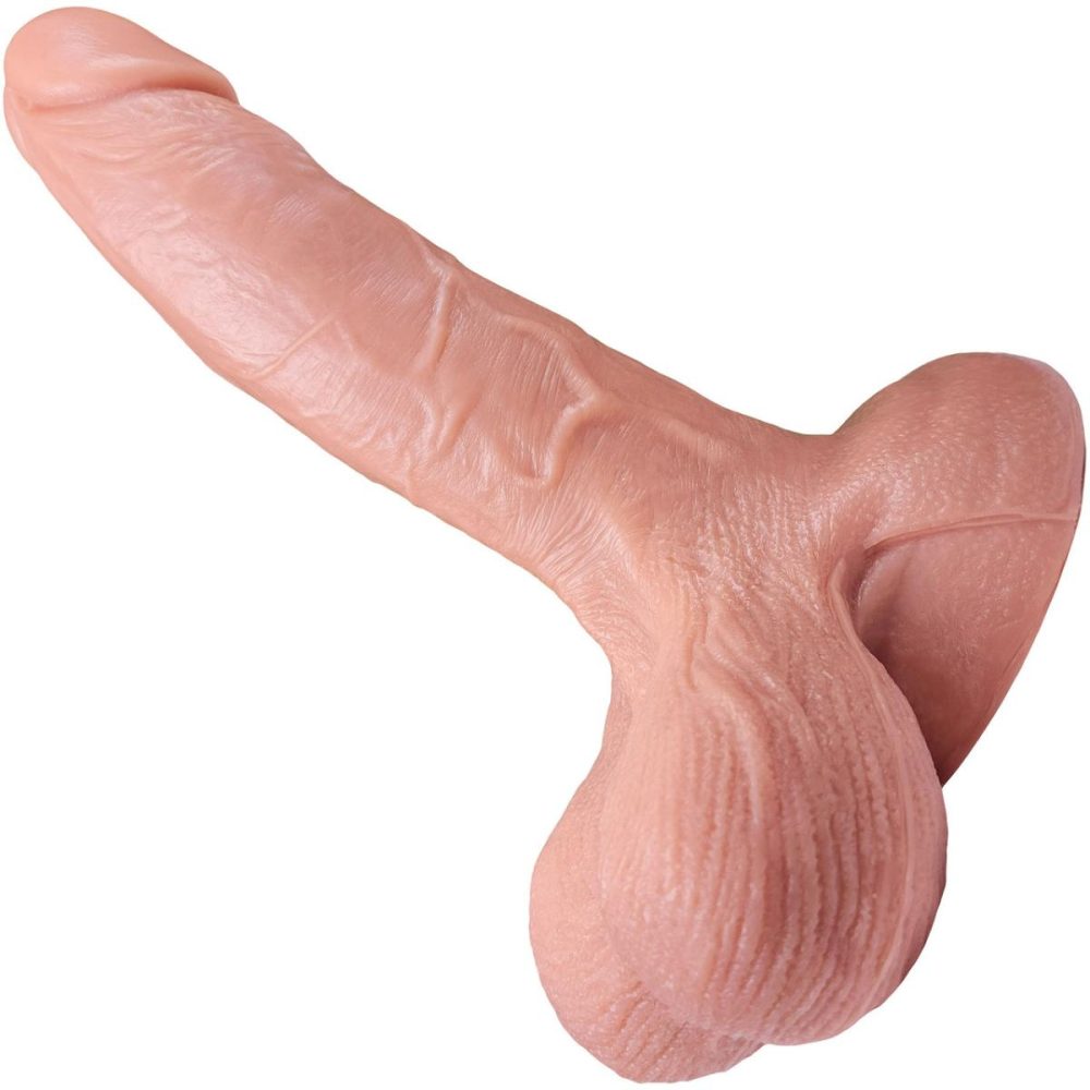 Dual Density Dildos | The Rebel 7 Inch Silicone Realistic Dildo With Balls & Suction Cup Base – Vanilla