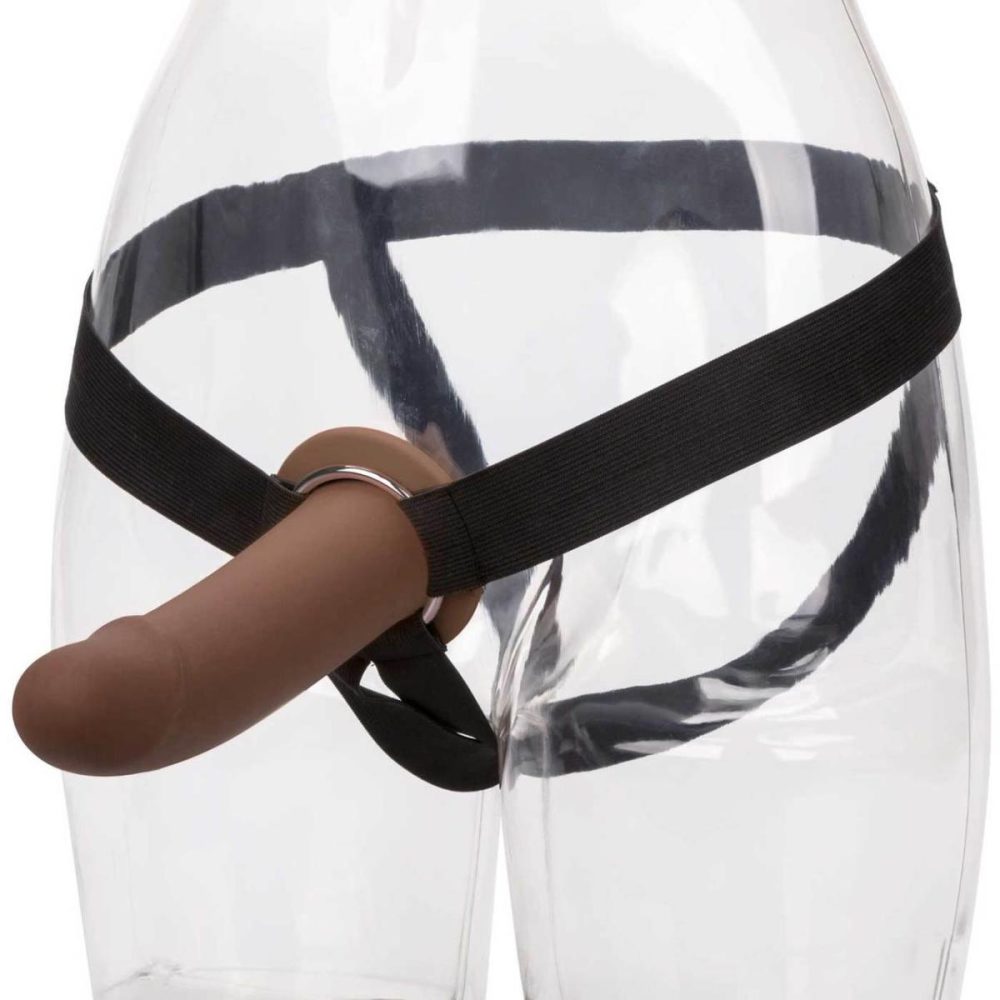 Extensions & Girth Enhancers | Silicone Hollow PPA With Jock Strap – Chocolate Penis Extension