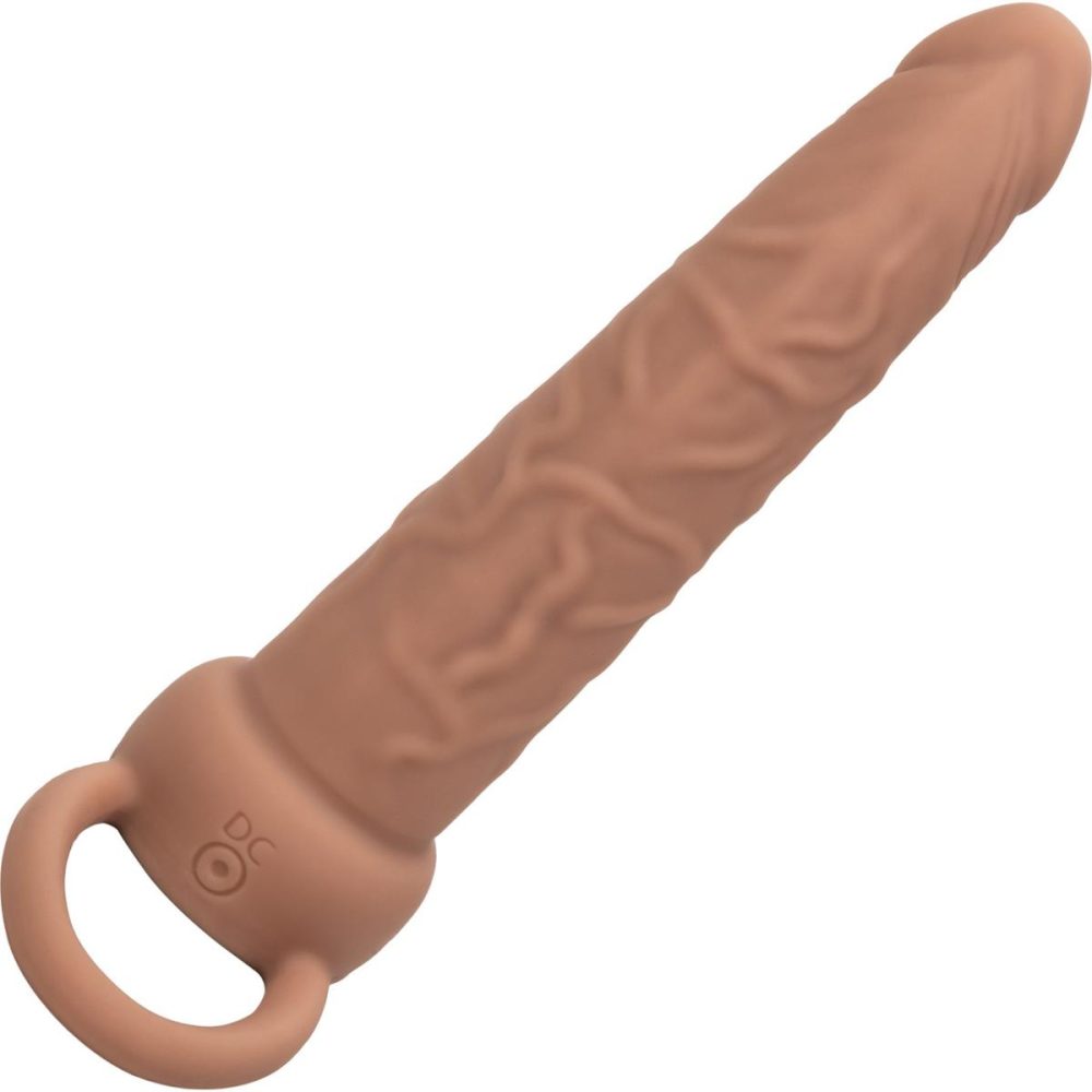 Extensions & Girth Enhancers | Performance Maxx Rechargeable Vibrating 5.5" Silicone Dual Penetrator – Chocolate