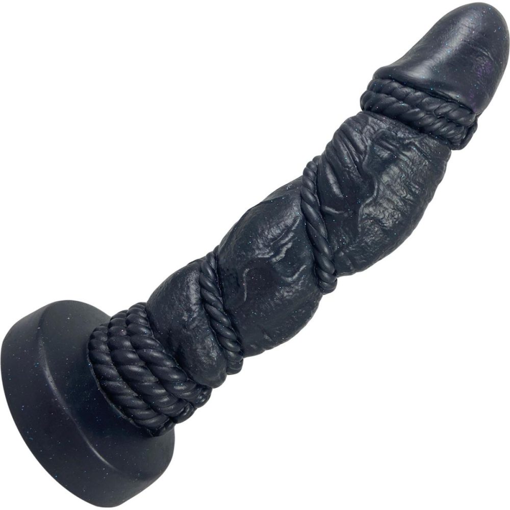 Fantasy Dildos | Bound 2.0 – 6.75" Silicone Super Textured Dildo – Luster Black