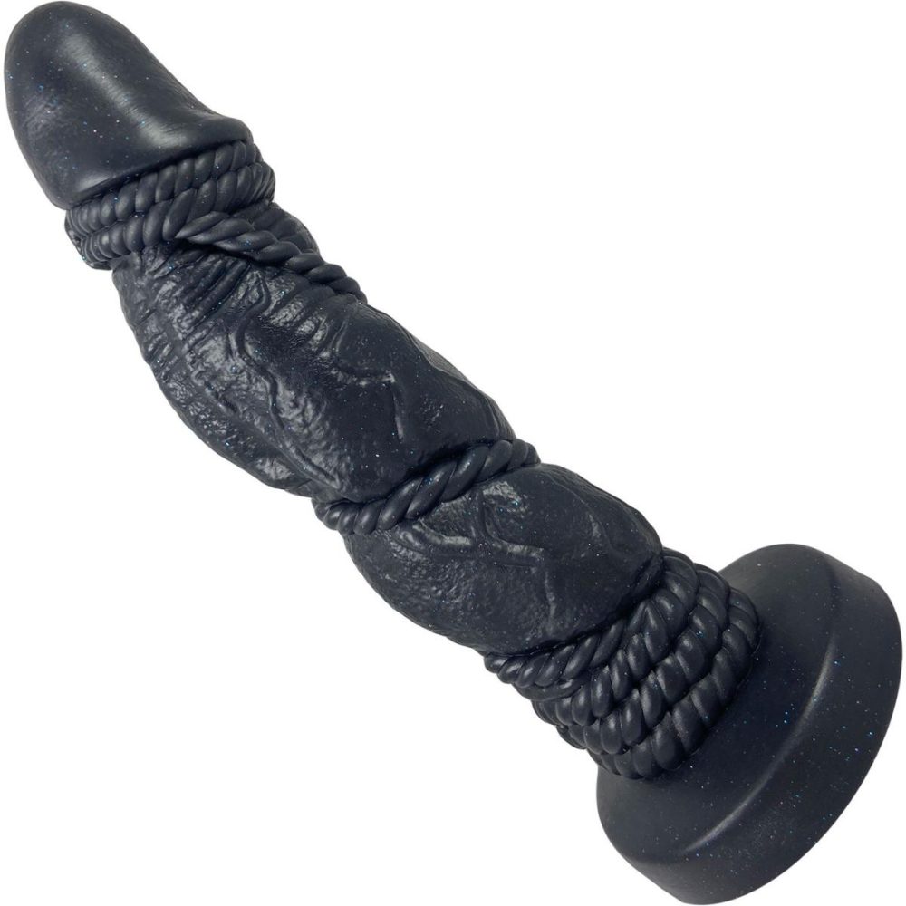 Fantasy Dildos | Bound 2.0 – 6.75" Silicone Super Textured Dildo – Luster Black