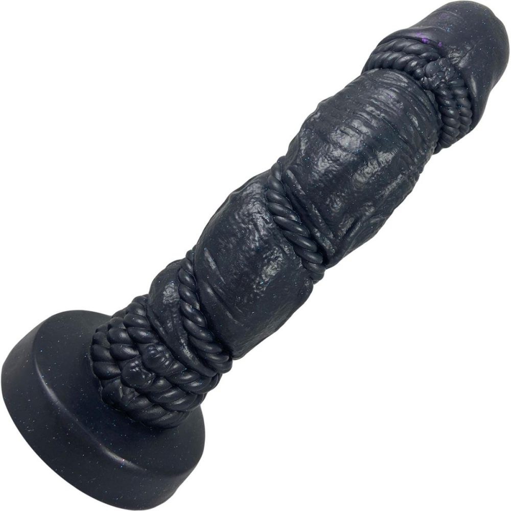 Fantasy Dildos | Bound 2.0 – 6.75" Silicone Super Textured Dildo – Luster Black