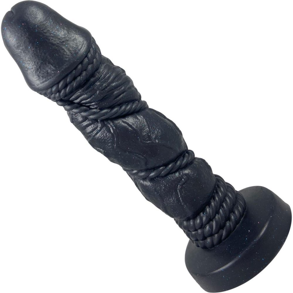 Fantasy Dildos | Bound 2.0 – 6.75" Silicone Super Textured Dildo – Luster Black