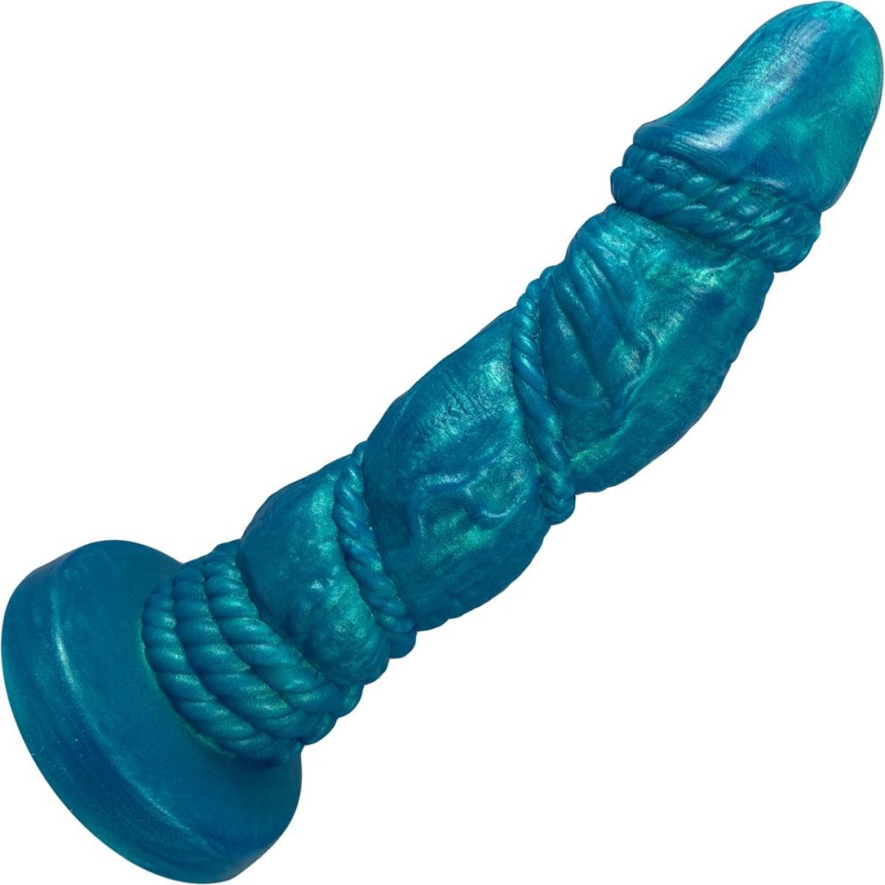 Fantasy Dildos | Bound 2.0 – 6.75" Silicone Super Textured Dildo – Mermaid Blue