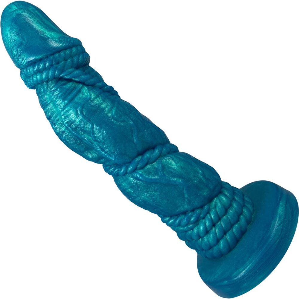 Fantasy Dildos | Bound 2.0 – 6.75" Silicone Super Textured Dildo – Mermaid Blue