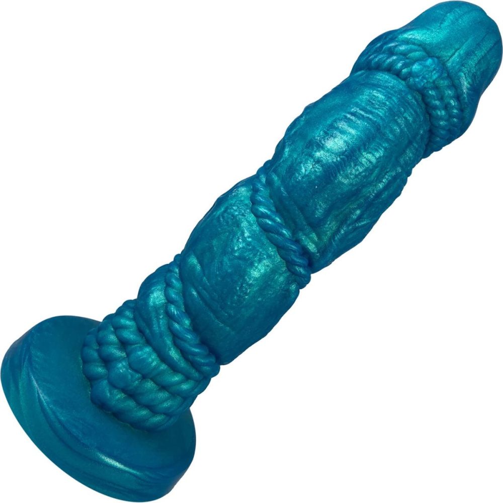 Fantasy Dildos | Bound 2.0 – 6.75" Silicone Super Textured Dildo – Mermaid Blue