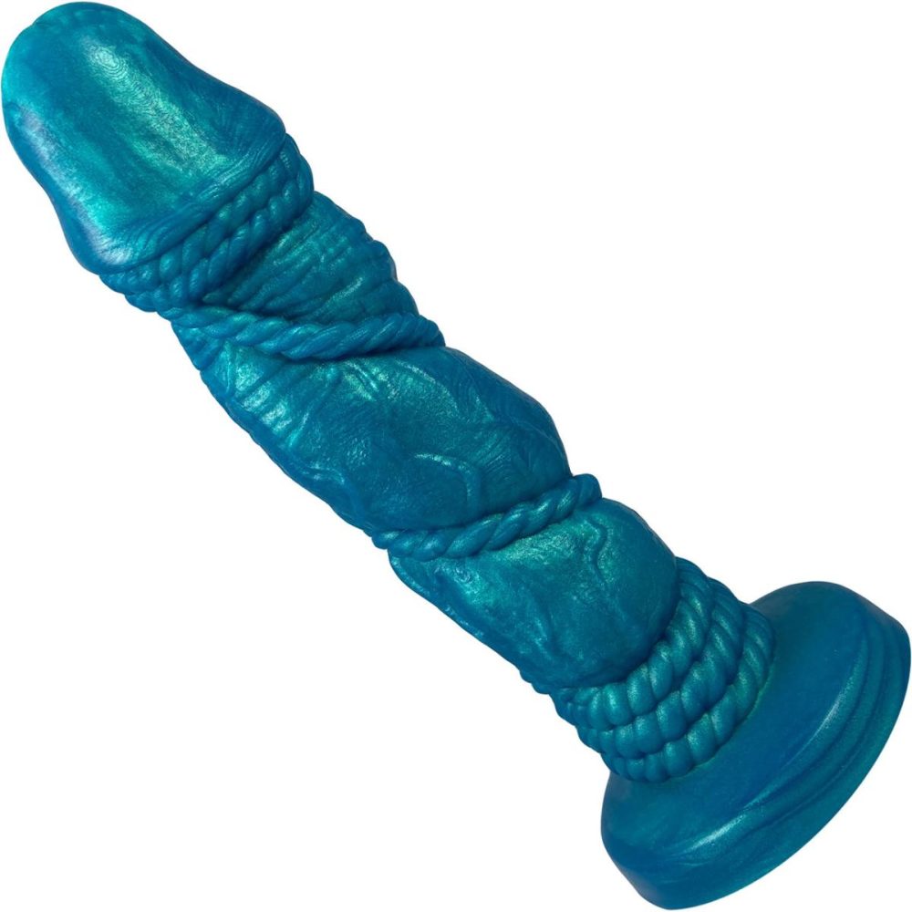 Fantasy Dildos | Bound 2.0 – 6.75" Silicone Super Textured Dildo – Mermaid Blue