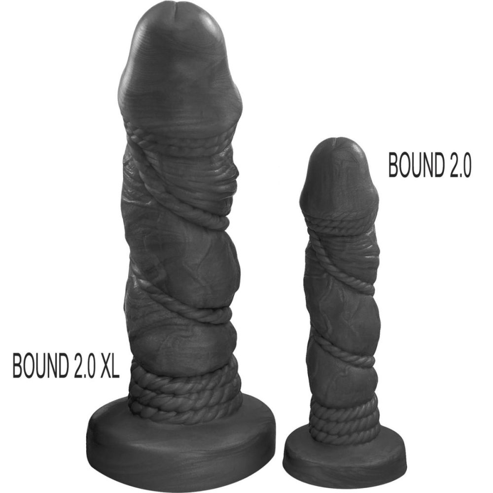 Fantasy Dildos | Bound 2.0 XL 10" Silicone Super Textured Dildo – Luster Black