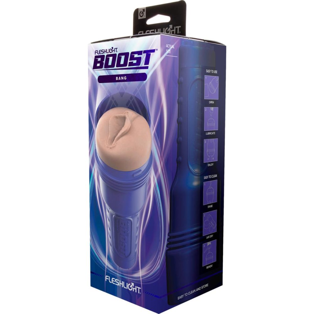 Fleshlight | Boost Bang Vagina Penis Masturbator With Turbo Tech – Vanilla