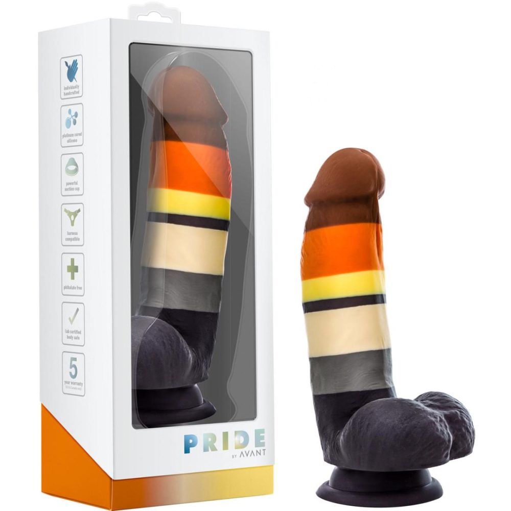 G-Spot Dildos | Avant Pride P9 Bear Silicone Dildo With Suction Cup Base