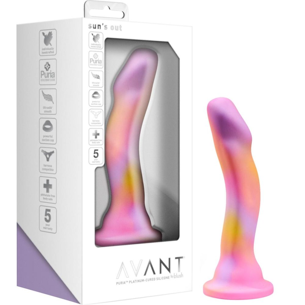 G-Spot Dildos | Avant Sun’s Out Pink Silicone G-Spot Dildo With Suction Cup Base