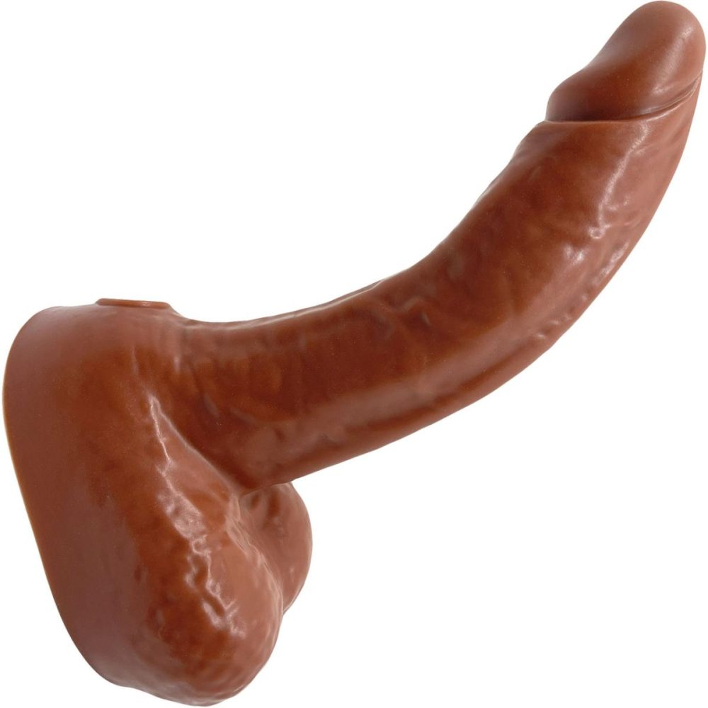 G-Spot Dildos | BIG Daddy Dante Large 8" Platinum Silicone Realistic Dildo With Balls – Chocolate