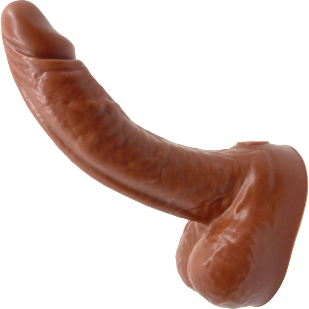 G-Spot Dildos | BIG Daddy Dante Large 8" Platinum Silicone Realistic Dildo With Balls – Chocolate