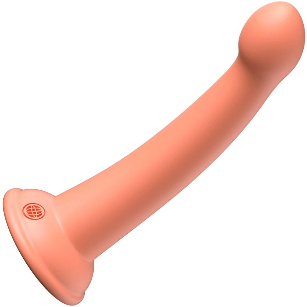 G-Spot Dildos | Dillio Platinum Secret Explorer Silicone 6" Suction Cup Dildo – Peach