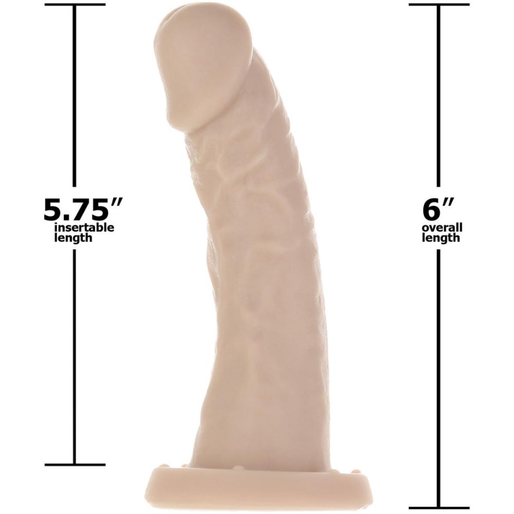 G-Spot Dildos | – Edward 6" Silicone Suction Cup Dildo – Vanilla