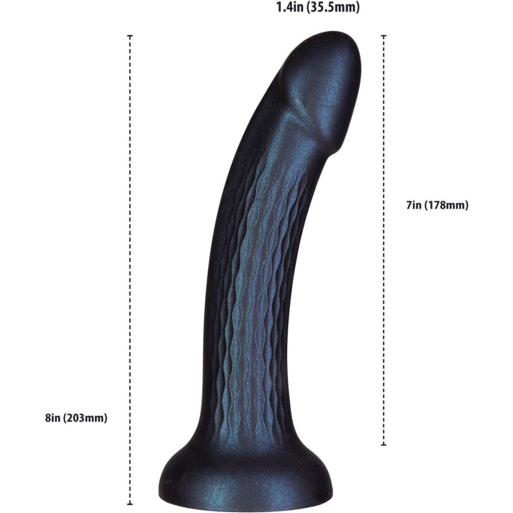 G-Spot Dildos | Fantasy Siren 8" Silicone Suction Cup G-Spot Dildo – Blue