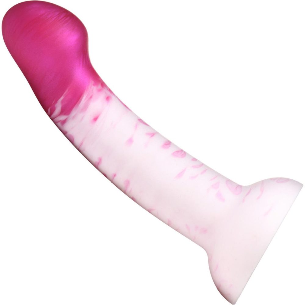 G-Spot Dildos | G-Swirl G-Spot 6.9" Silicone Suction Cup Dildo – Pink & White