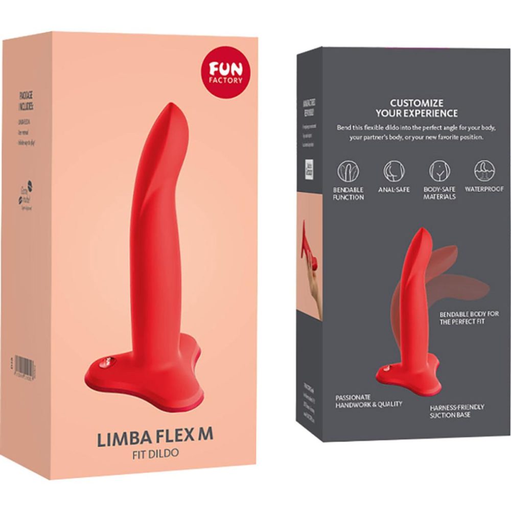 G-Spot Dildos | Limba Flex M 7" Silicone Bendable Dildo – Flashy Coral