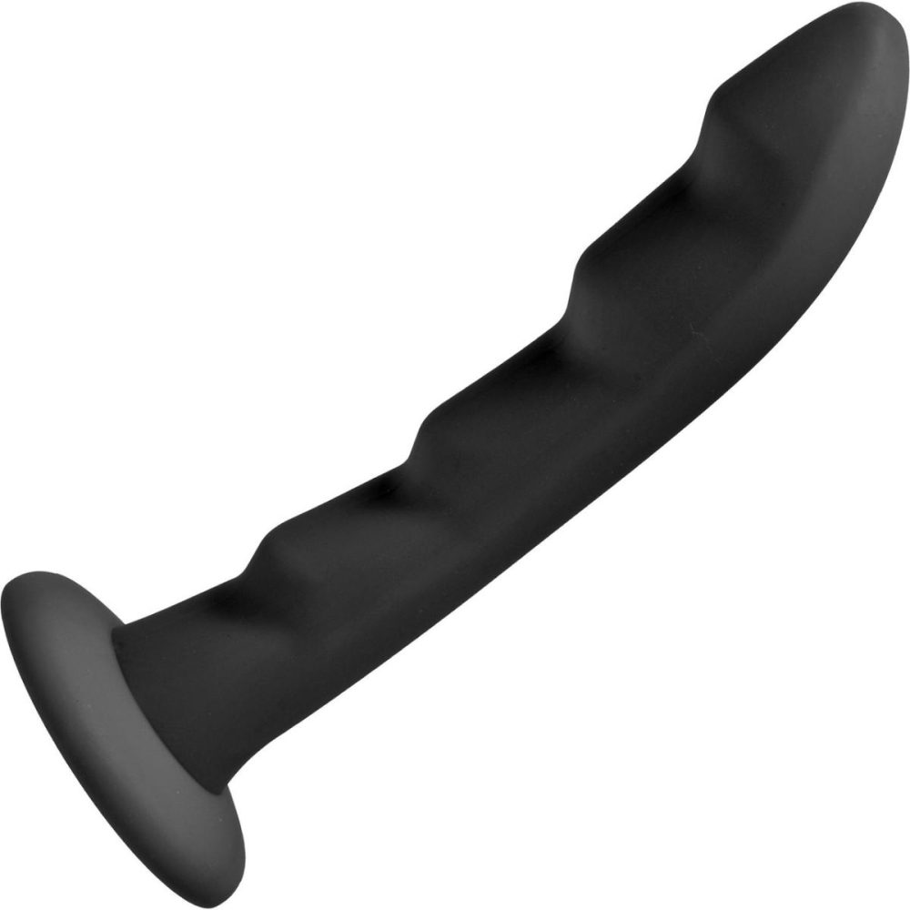 G-Spot Dildos | Ripples 6.75" Silicone G-Spot Dildo – Black