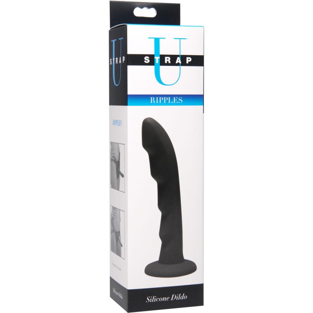 G-Spot Dildos | Ripples 6.75" Silicone G-Spot Dildo – Black