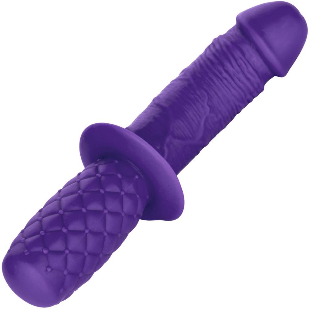 G-Spot Dildos | Silicone Grip Thruster G-Spot Dildo by – Purple