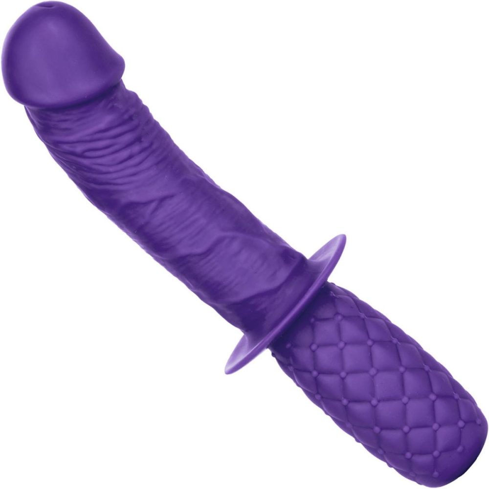 G-Spot Dildos | Silicone Grip Thruster G-Spot Dildo by – Purple