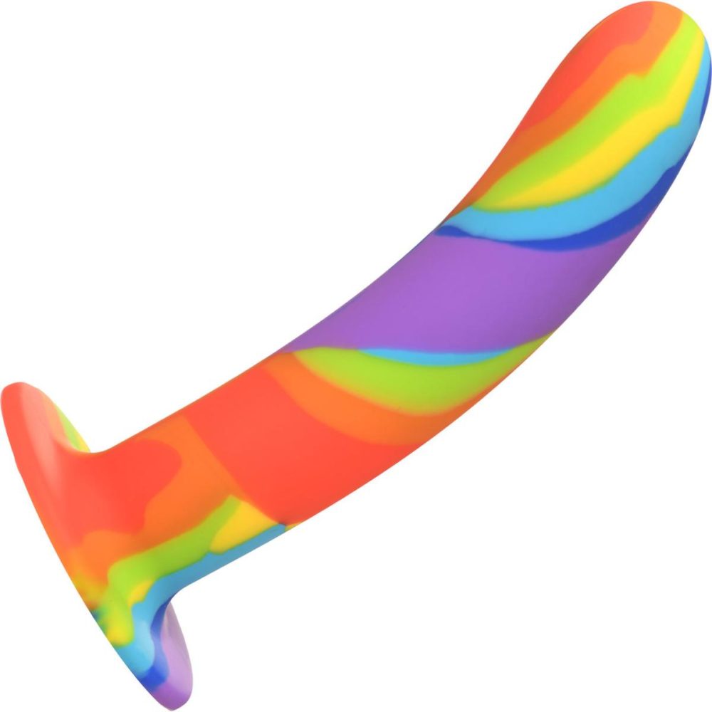 G-Spot Dildos | Simply Sweet Rainbow 6.75" Silicone G-Spot Suction Cup Dildo