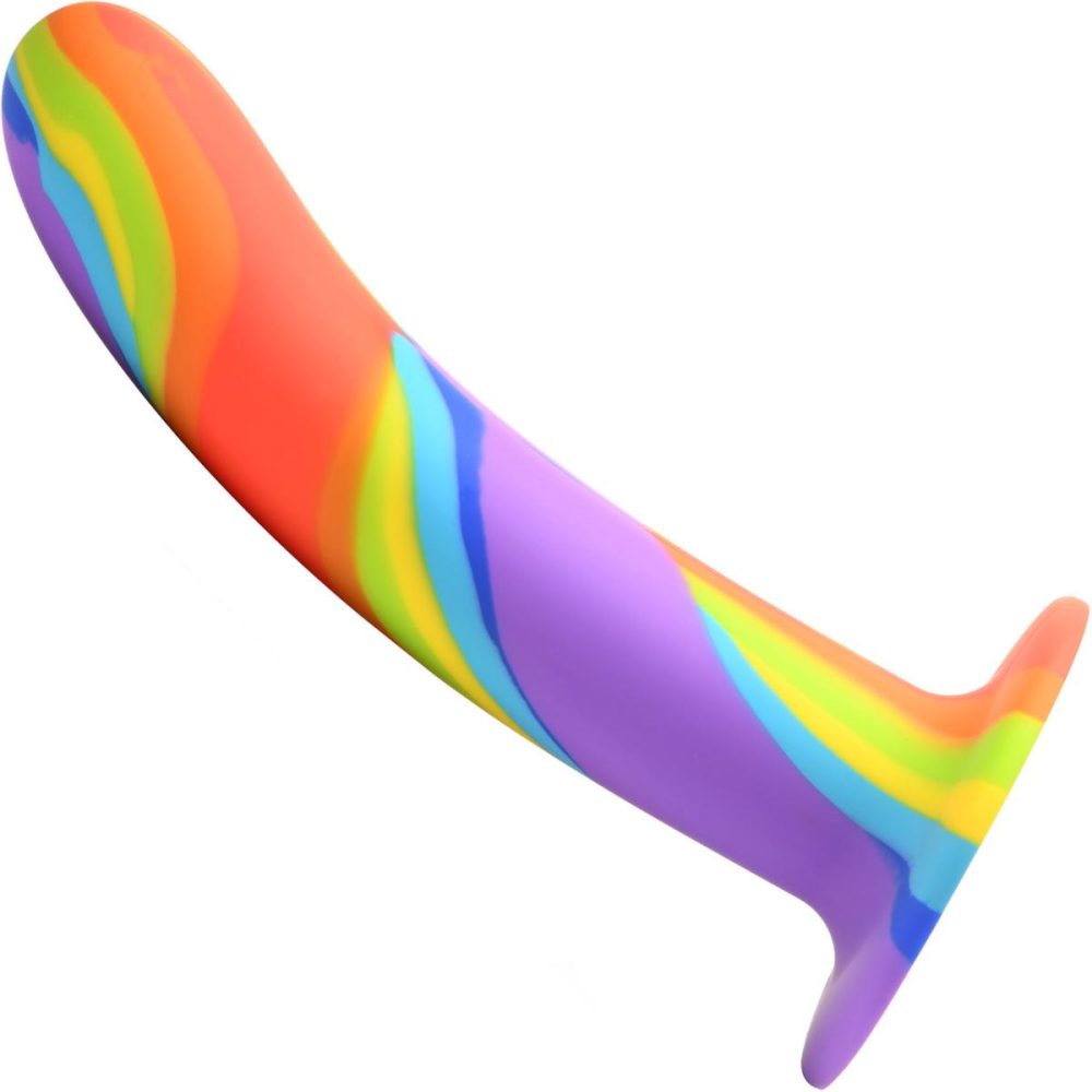 G-Spot Dildos | Simply Sweet Rainbow 6.75" Silicone G-Spot Suction Cup Dildo