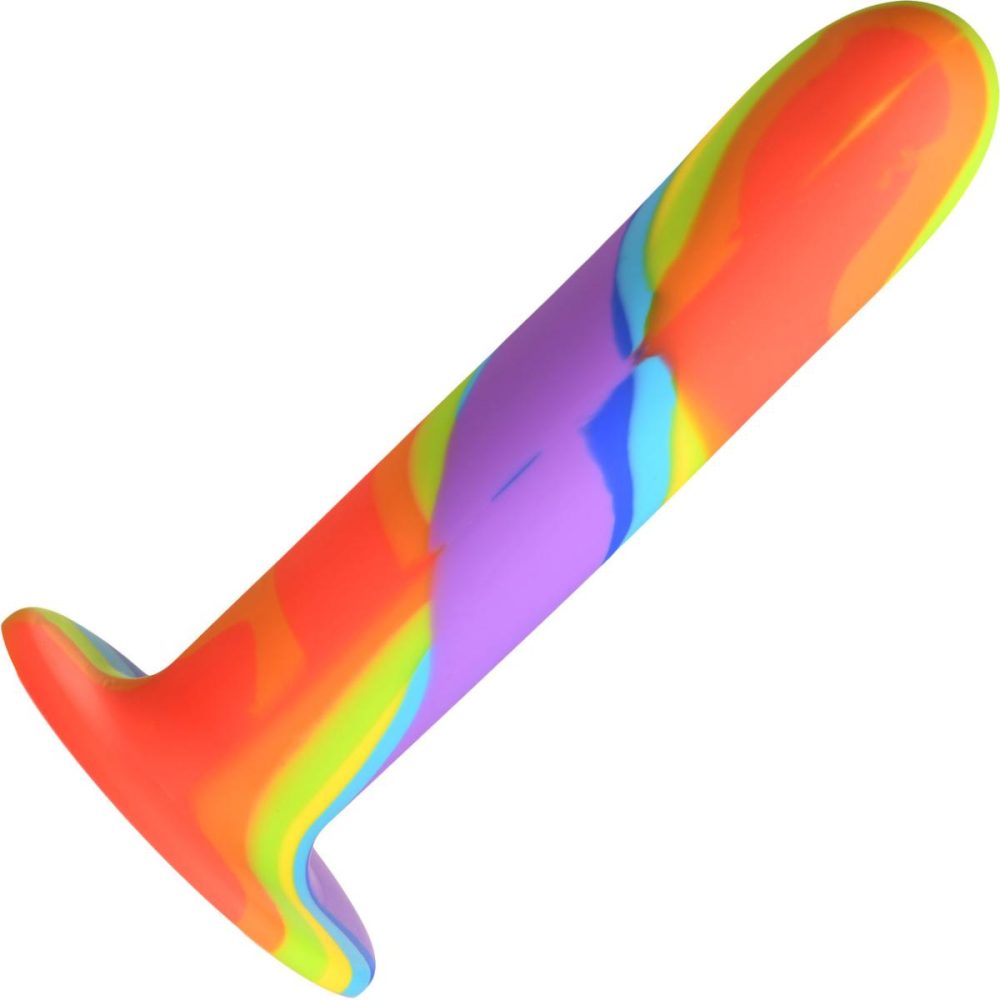 G-Spot Dildos | Simply Sweet Rainbow 6.75" Silicone G-Spot Suction Cup Dildo