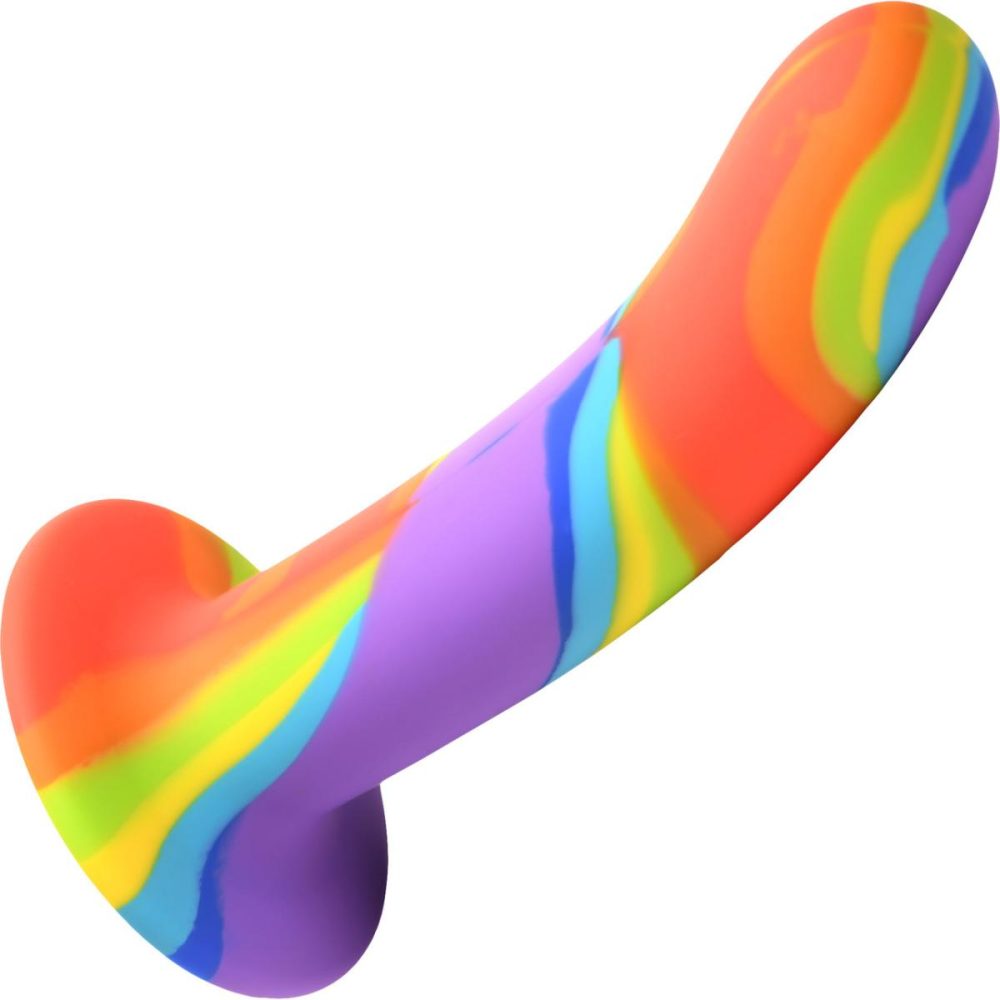 G-Spot Dildos | Simply Sweet Rainbow 6.75" Silicone G-Spot Suction Cup Dildo