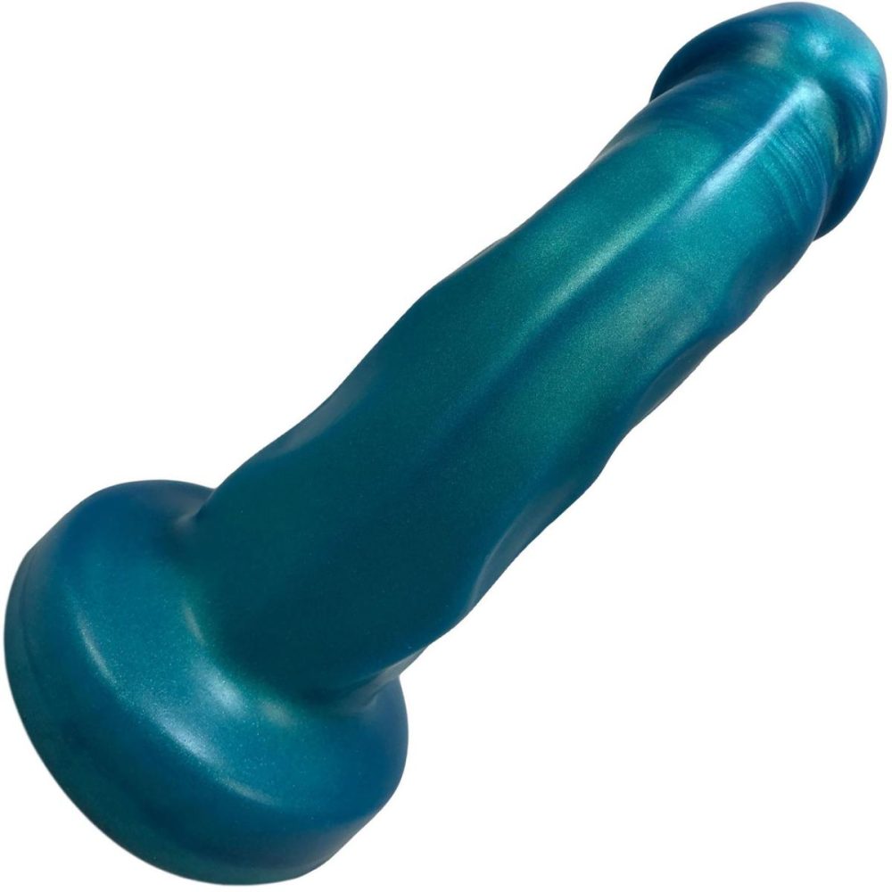 G-Spot Dildos | Splendid Dual-Density 6.5" Silicone Dildo – Medium, Mermaid Blue