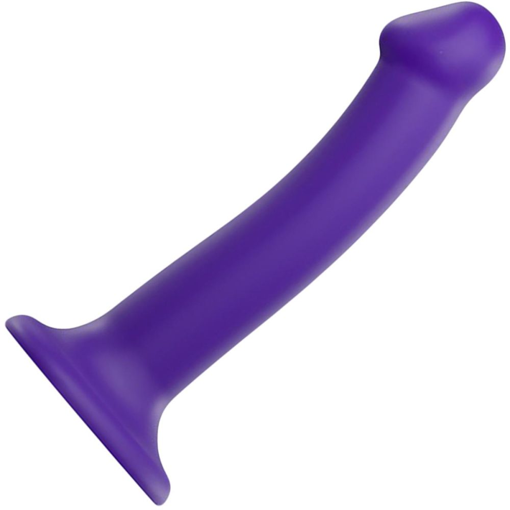 G-Spot Dildos | Strap-on-Me Bendable Dual Density Silicone Suction Cup Dildo – Medium Purple