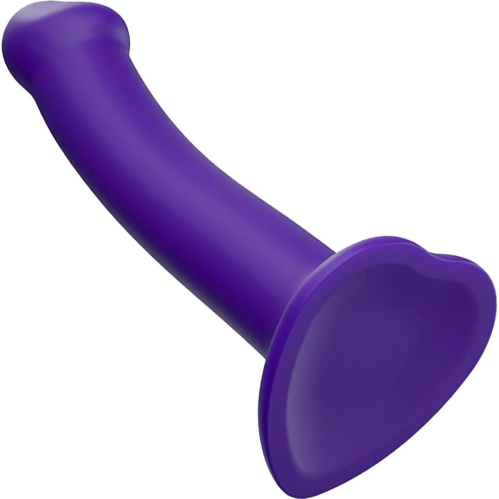 G-Spot Dildos | Strap-on-Me Bendable Dual Density Silicone Suction Cup Dildo – Medium Purple