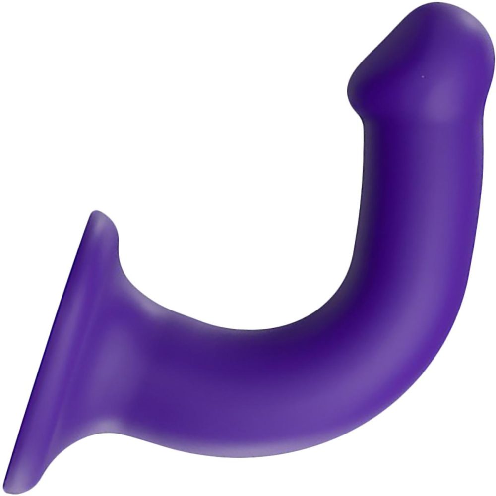 G-Spot Dildos | Strap-on-Me Bendable Dual Density Silicone Suction Cup Dildo – Medium Purple