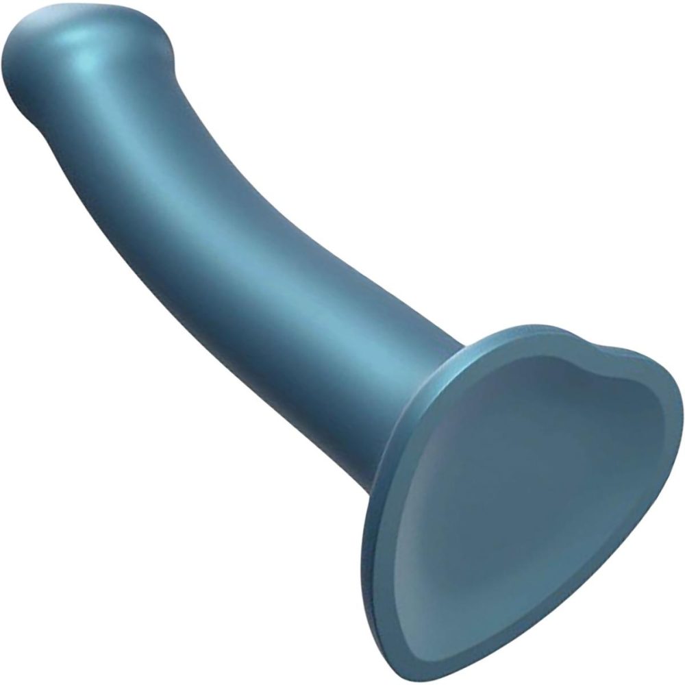 G-Spot Dildos | Strap-on-Me Silicone Suction Cup Dildo – Metallic Blue