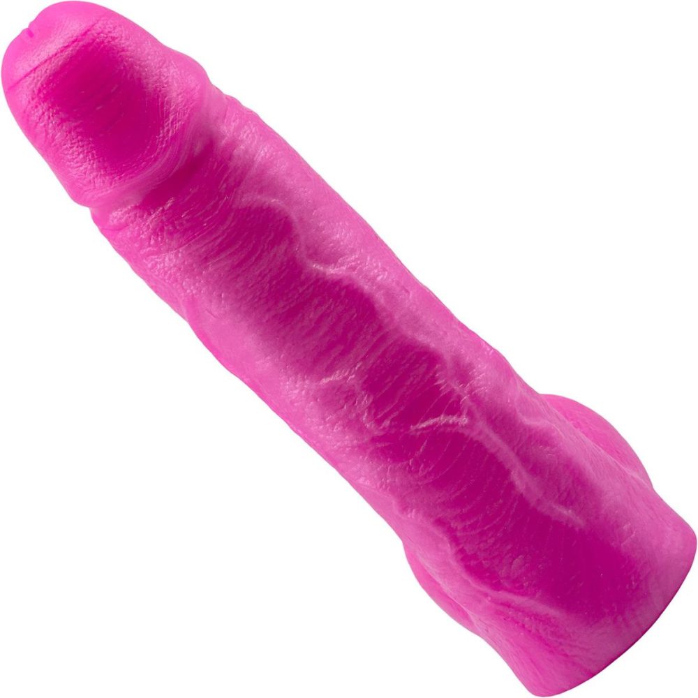 G-Spot Dildos | The Titan Medium 7.25" Platinum Silicone Ultrarealistic Dildo With Balls – Pearl Pink