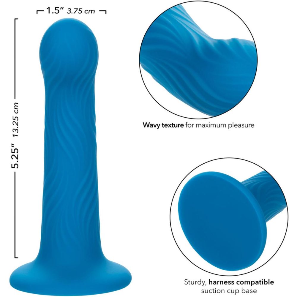 G-Spot Dildos | Wave Rider Ripple 5.25" Silicone Suction Cup Dildo