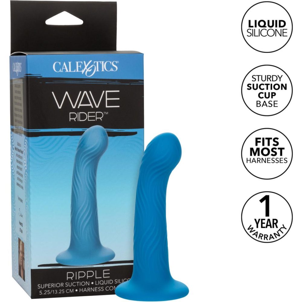 G-Spot Dildos | Wave Rider Ripple 5.25" Silicone Suction Cup Dildo