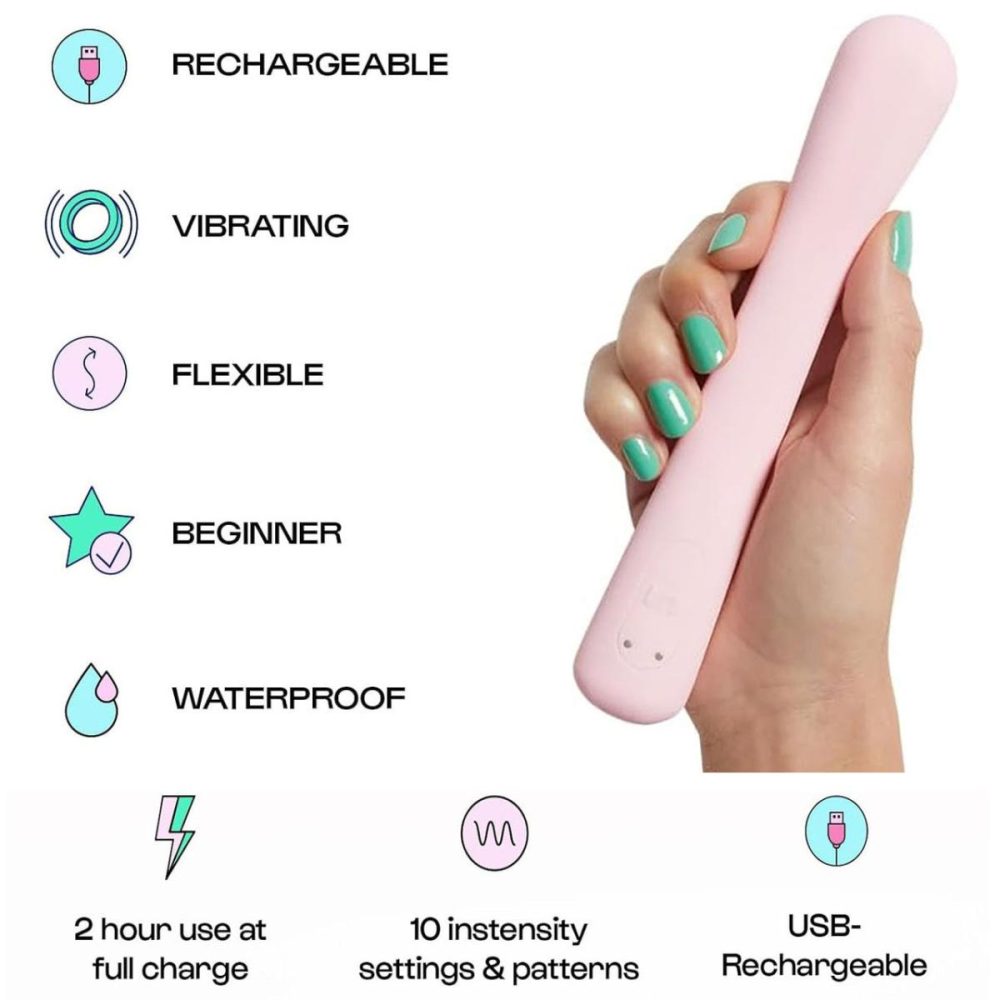 G-Spot Vibrators | Bender Rechargeable Waterproof Silicone Flexible G-Spot Vibrator – Quartz