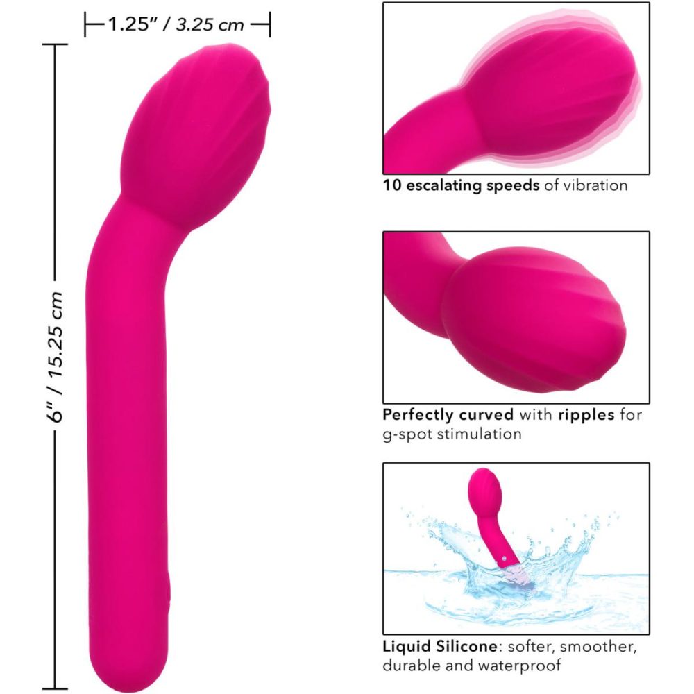 G-Spot Vibrators | Bliss Liquid Silicone Mini Tulip Rechargeable Waterproof G-Spot Vibrator – Pink