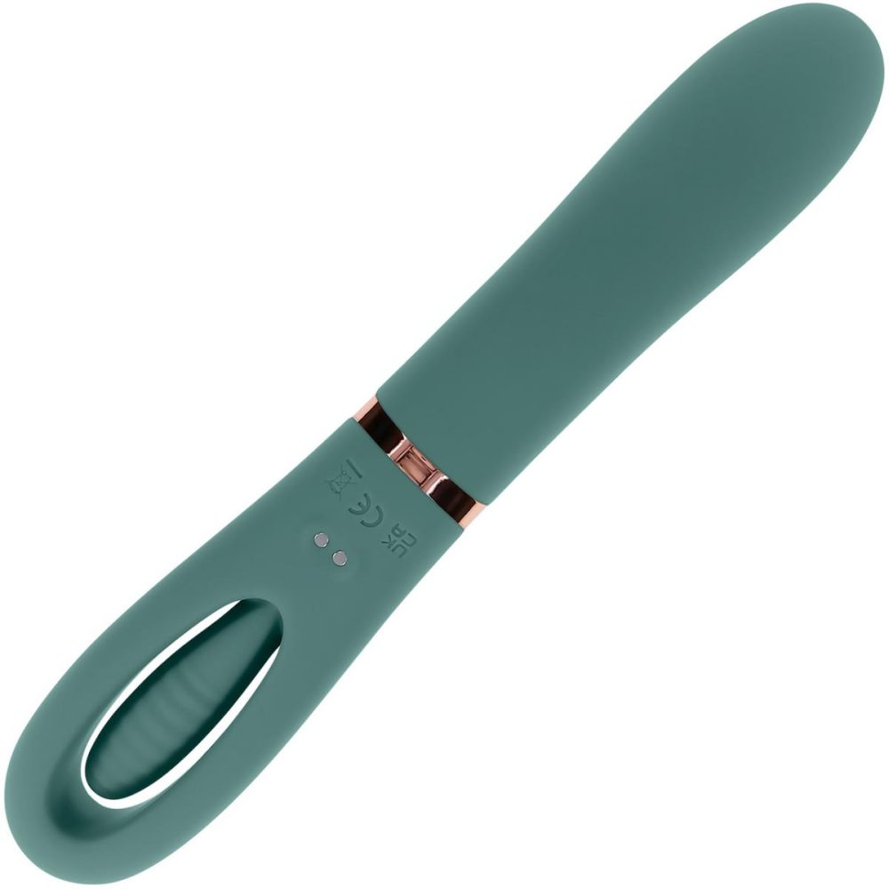 G-Spot Vibrators | Chick Flick Waterproof Silicone Dual Ended Flickering Tongue G-Spot Vibrator – Green