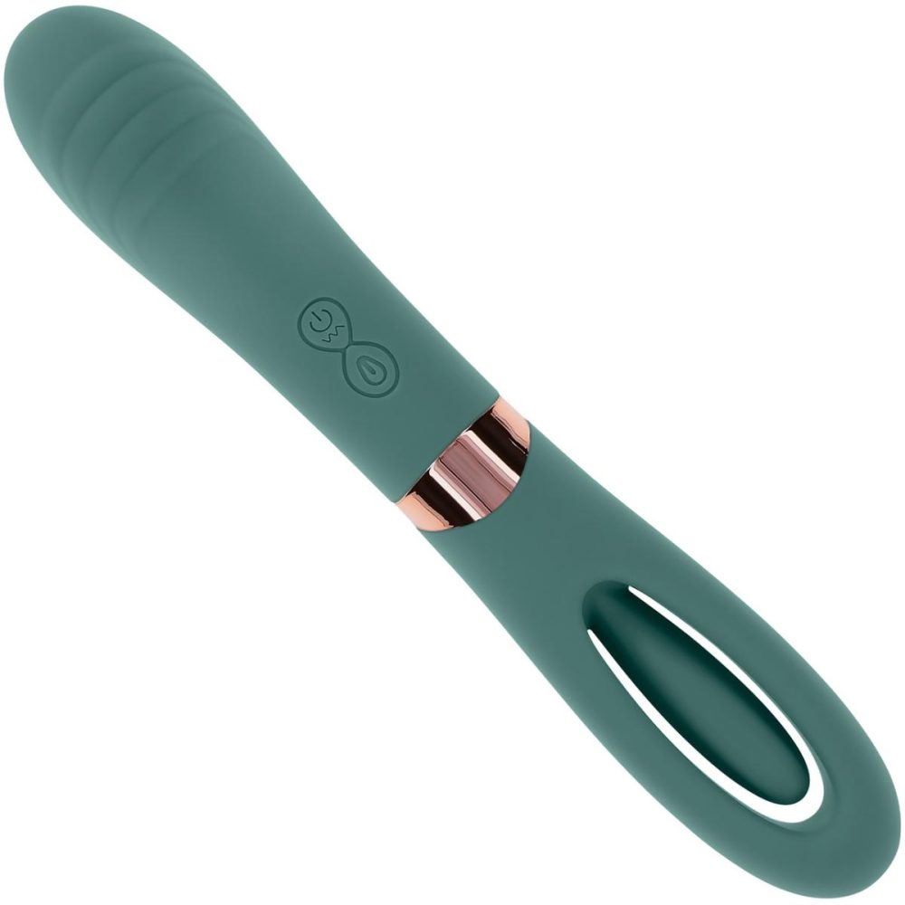 G-Spot Vibrators | Chick Flick Waterproof Silicone Dual Ended Flickering Tongue G-Spot Vibrator – Green