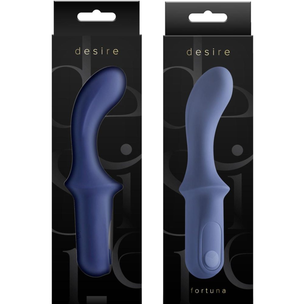 G-Spot Vibrators | Desire Fortuna Rechargeable Silicone G-Spot Vibrator – Blue