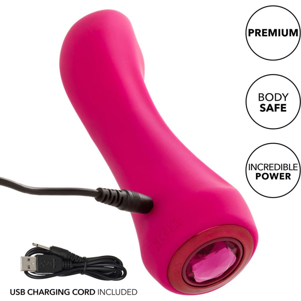 G-Spot Vibrators | Gem Vibe Collection 7" Bliss Rechargeable Waterproof Silicone G-Spot Vibrator – Pink